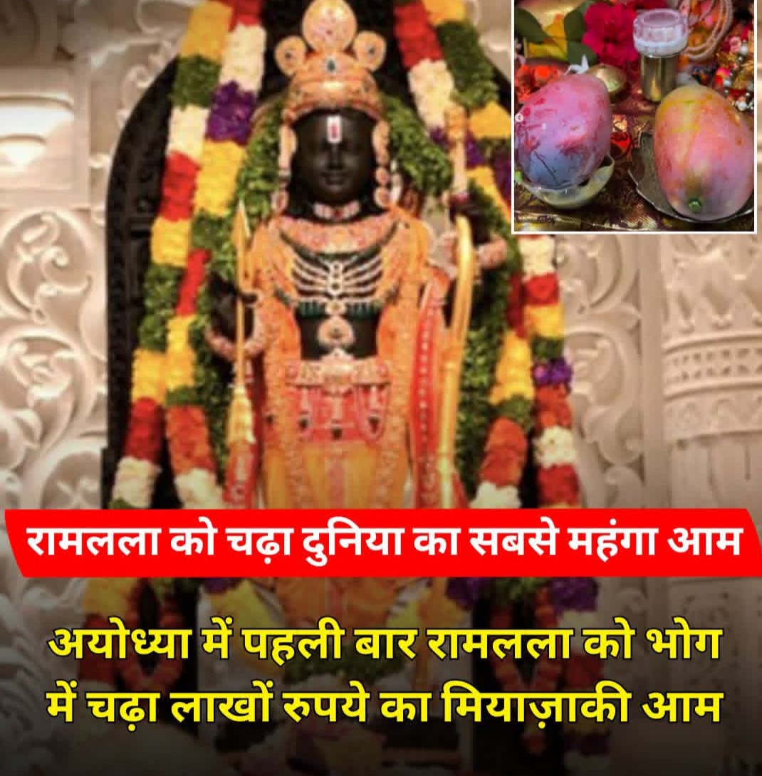 रामलला को चढ़ा दुनिया का सबसे महंगा आम, एक किलो की कीमत करीब लाखों में